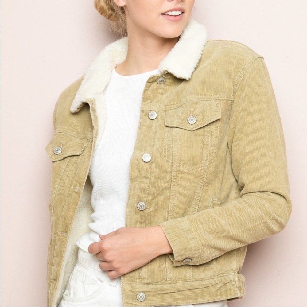 Brandy Melville Tan Corduroy Jacket